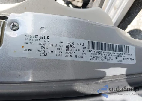 2017 Dodge Grand Caravan Sxt из США, поврежденный, VIN 2C4RDGCG8HR808644